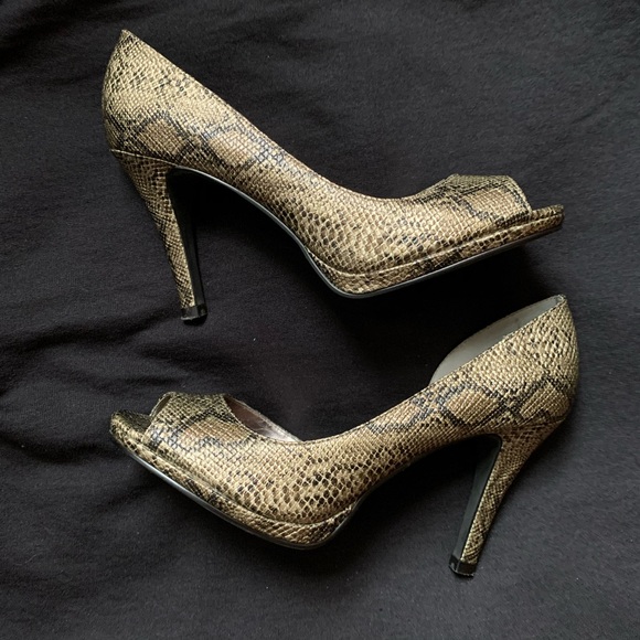 Alfani Shoes - ALFANI glory snakeskin heels